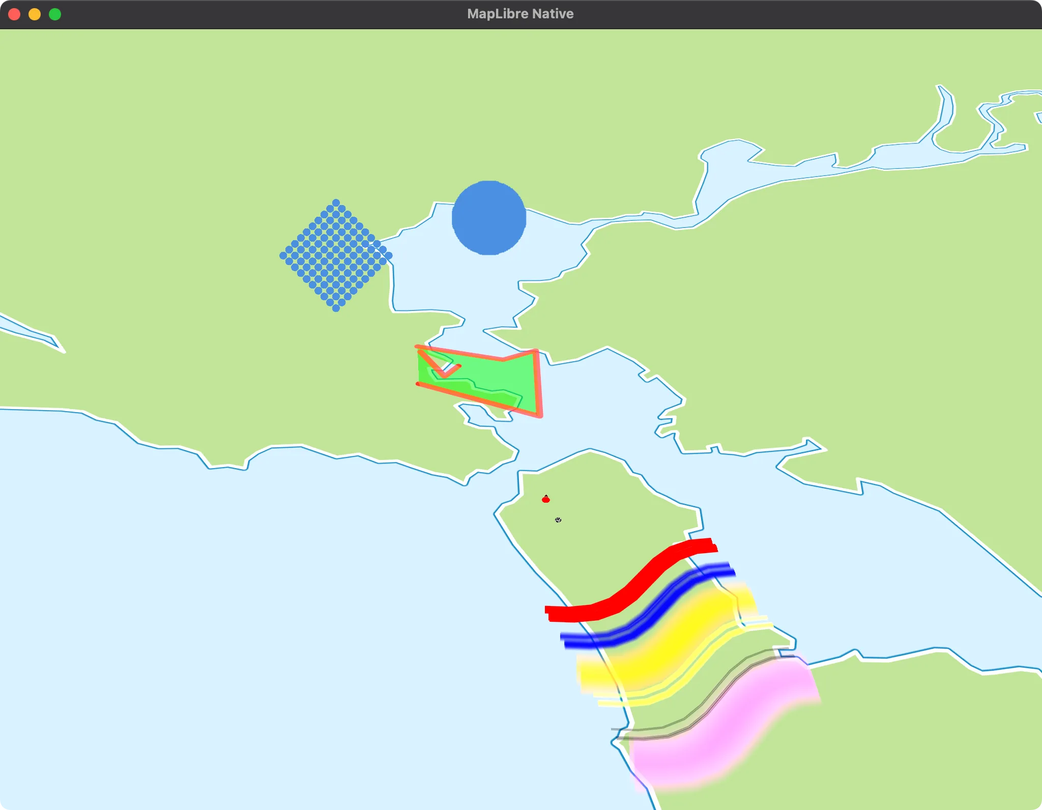 Custom Drawable Layer demo available in the GLFW app if you press 'V'.