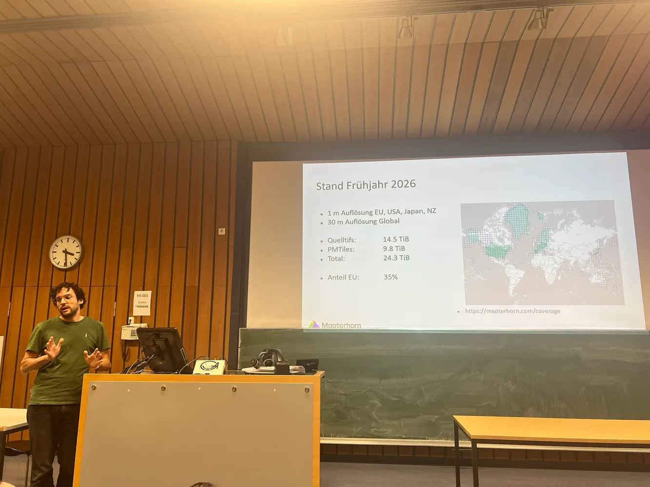 Photo from Oliver's talk on Mapterhorn