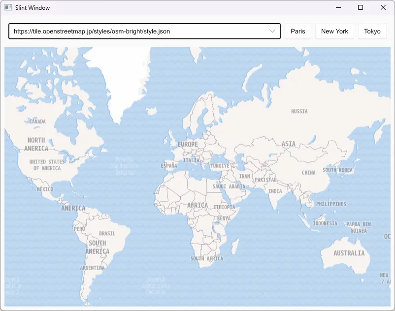 MapLibre Native Slint on Windows