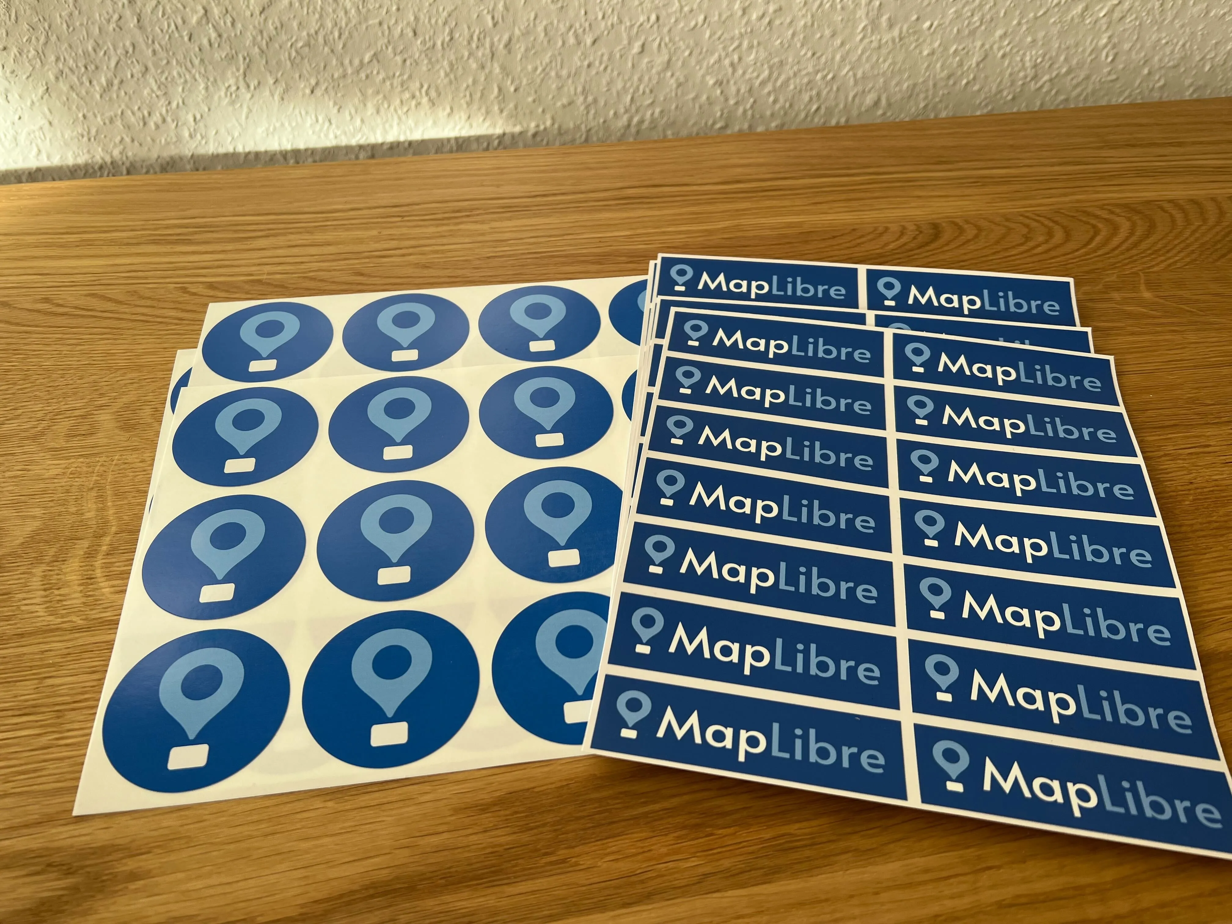 MapLibre stickers and conference materials