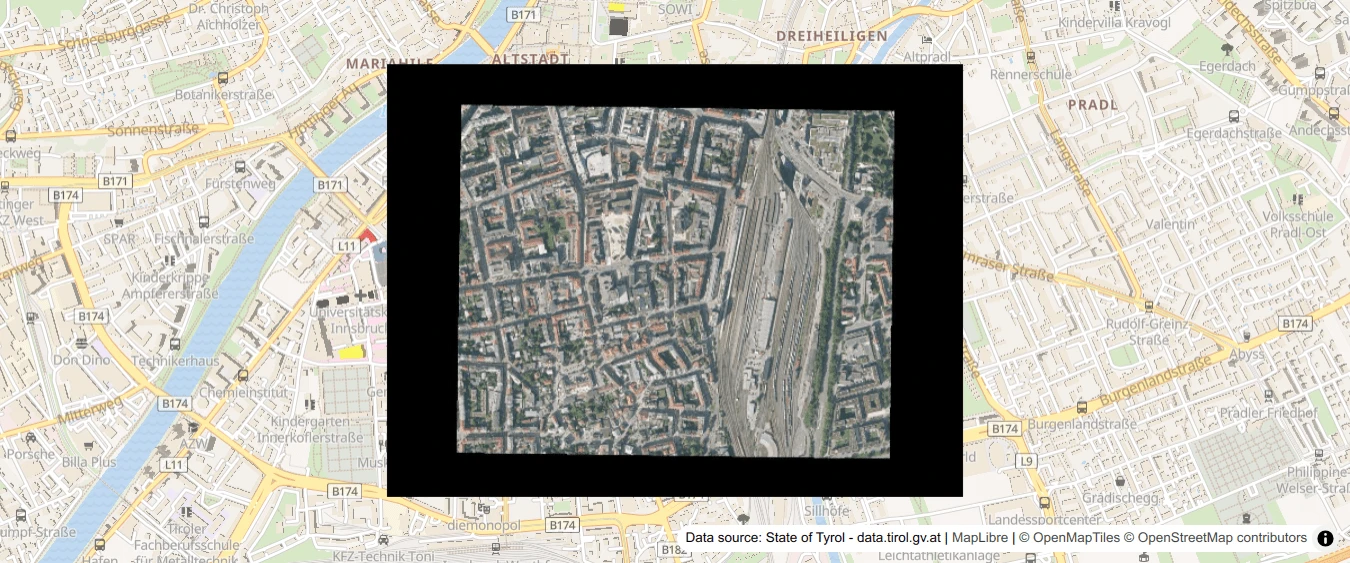 Add an external Cloud Optimized Geotiff (COG) as source.