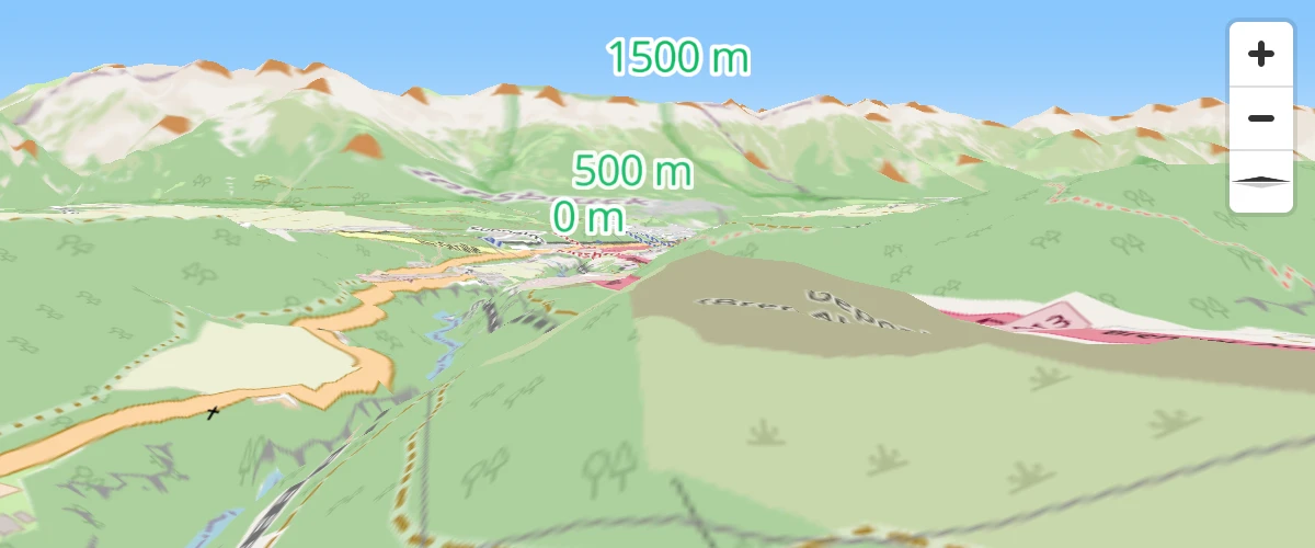 Use the symbol-height-offset property to float icons and text above the ground in 3D.