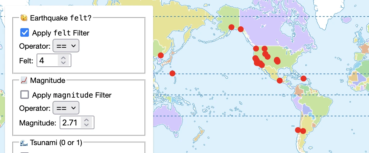 Filter a layer based on user input using setFilter().