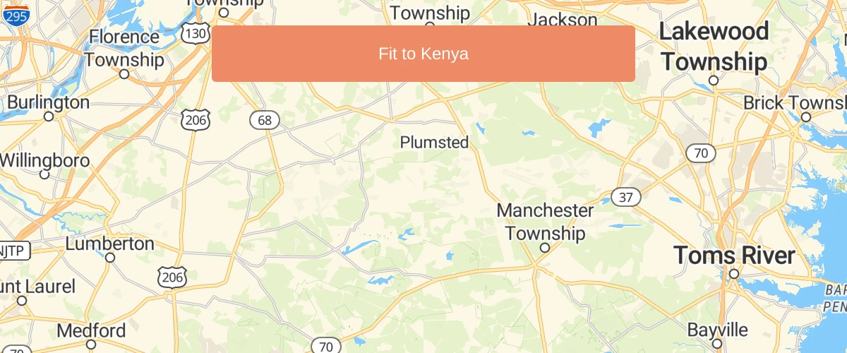 Fit the map to a specific area, regardless of the pixel size of the map.