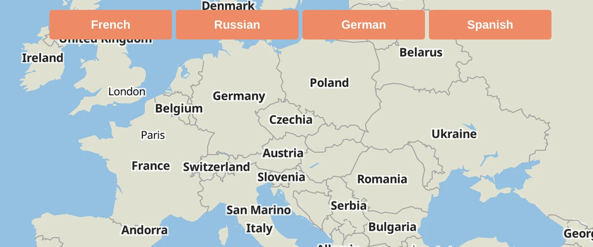 Use setLayoutProperty to switch languages dynamically.