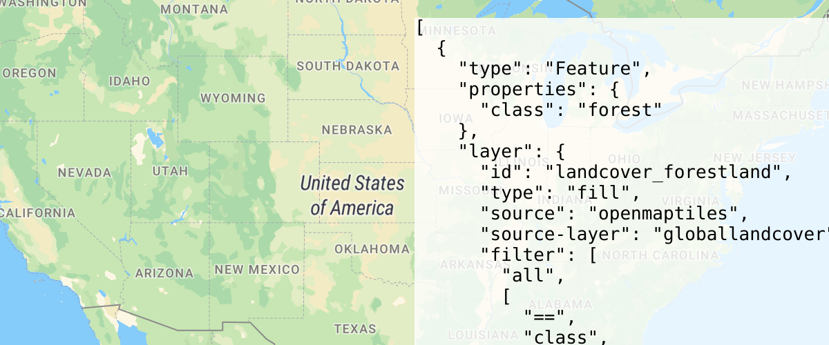 Use queryRenderedFeatures to show properties of hovered-over map elements.