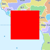 Filled red square polygon