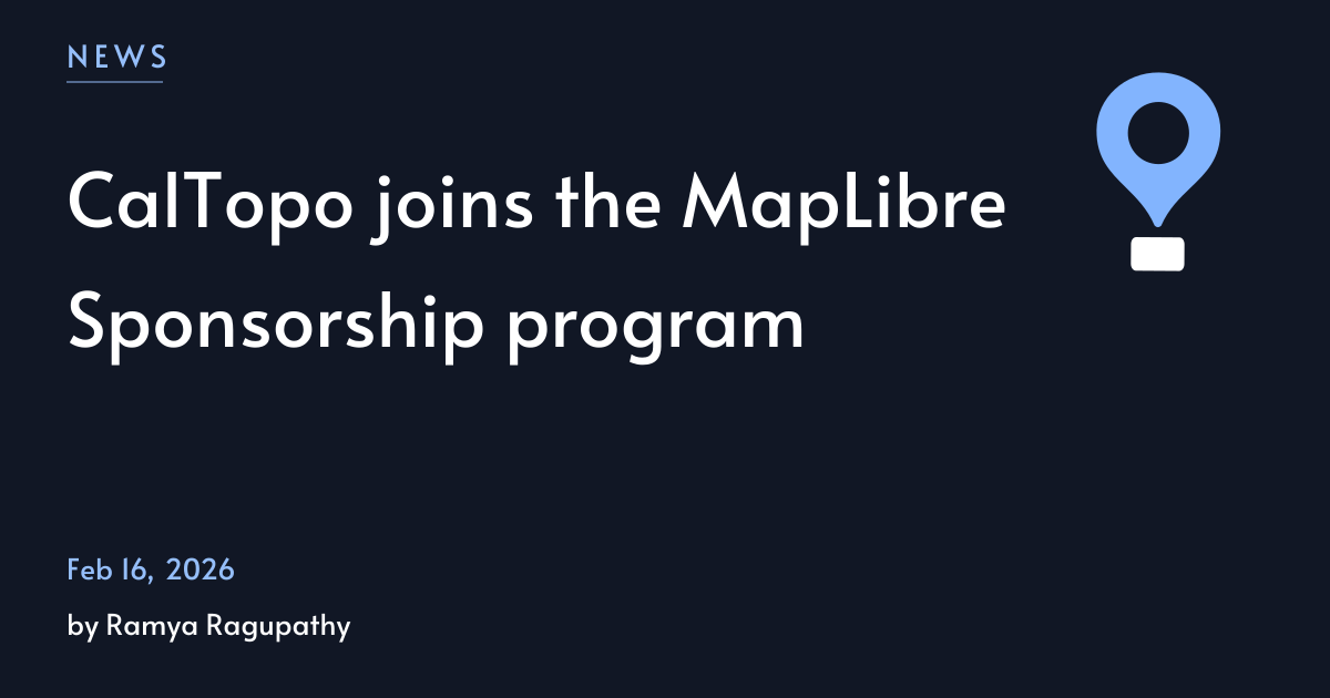 CalTopo joins the MapLibre Sponsorship program