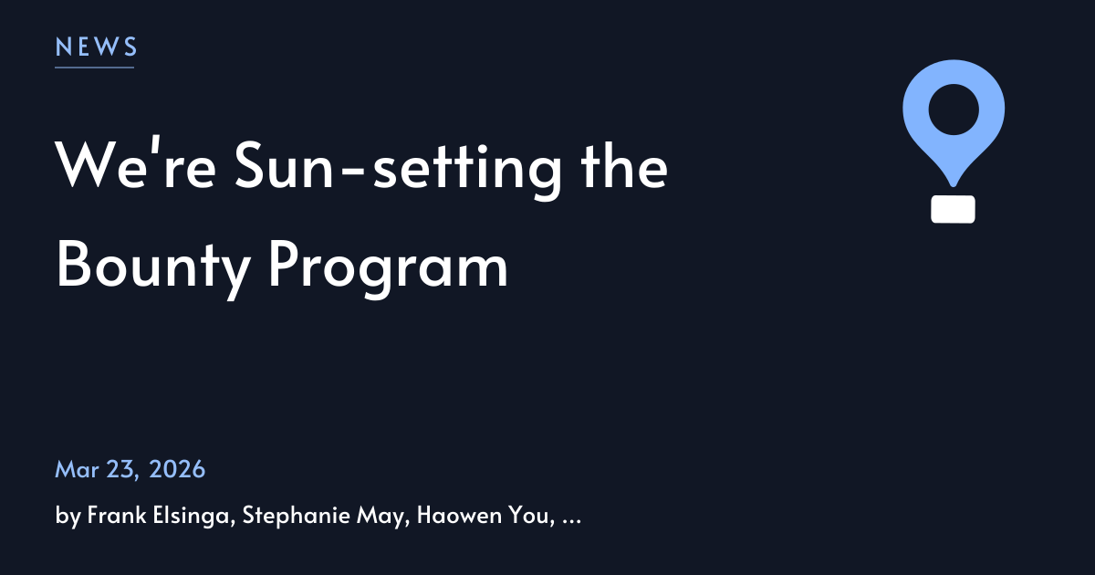 MapLibre - We're Sun-setting the Bounty Program
